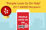 "People love us on Yelp" 2017 AWARD Recipient