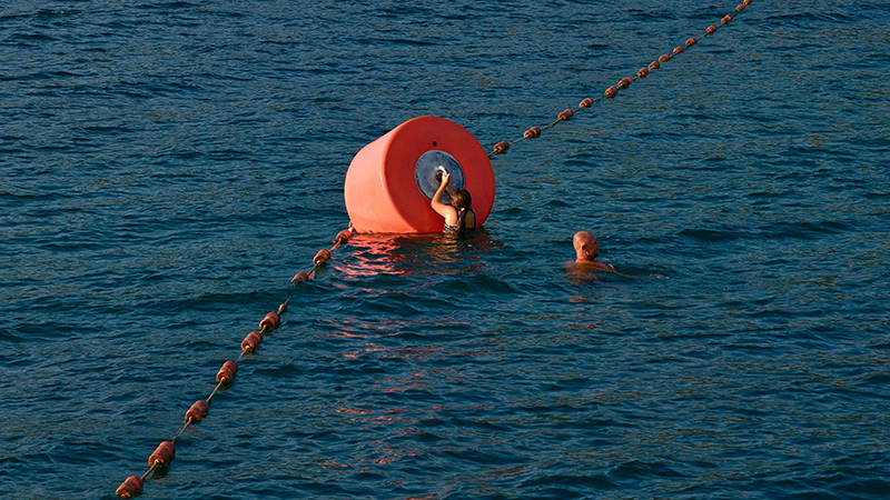 Beach water barriers