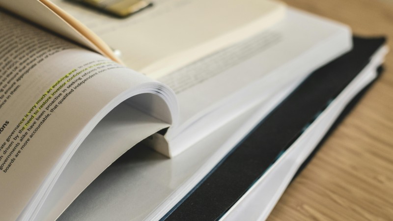 Close Up of Photo of Books