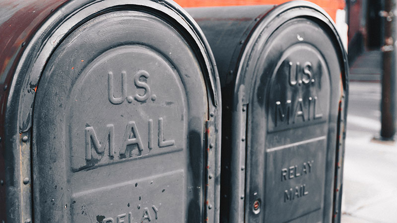 Image of two mailboxes